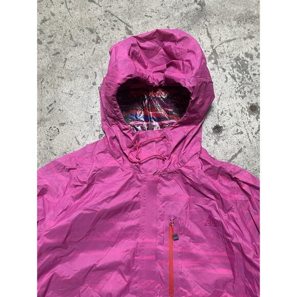 Vintage Nike ACG Windbreaker Hoodie Jacket Women M Pink Climbing 289987-680 2009 - Picture 3 of 11